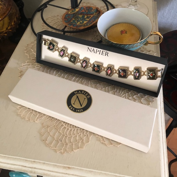 NAPIER Enamel Panel Bracelet - Picture 3 of 9